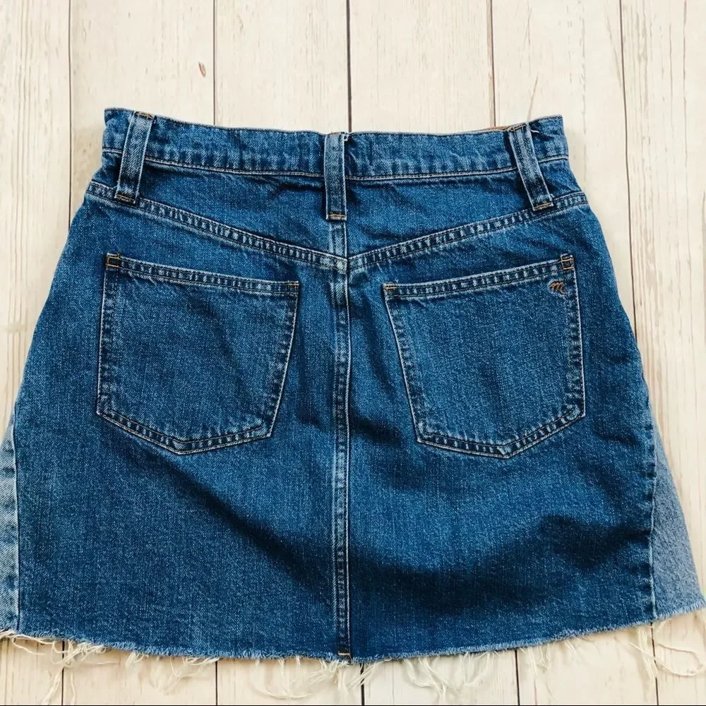 Madewell Rigid Denim A-Line Mini Skirt Size 27